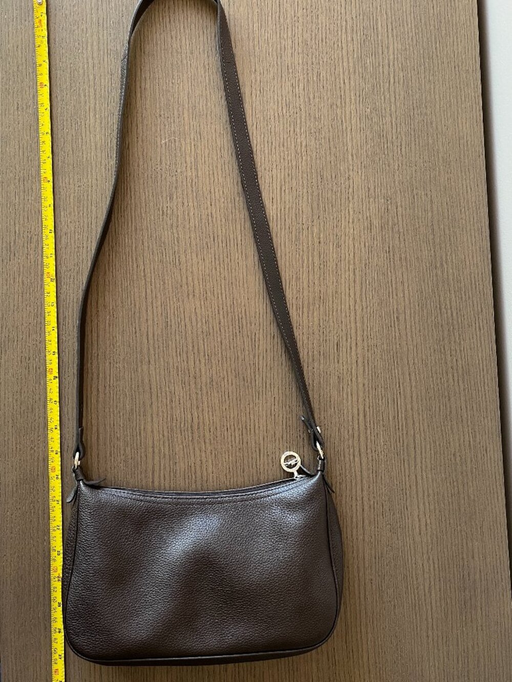 LONGCHAMP Dark Brown Leather Crossbody/ Shoulder Bag - Picture 12 of 13